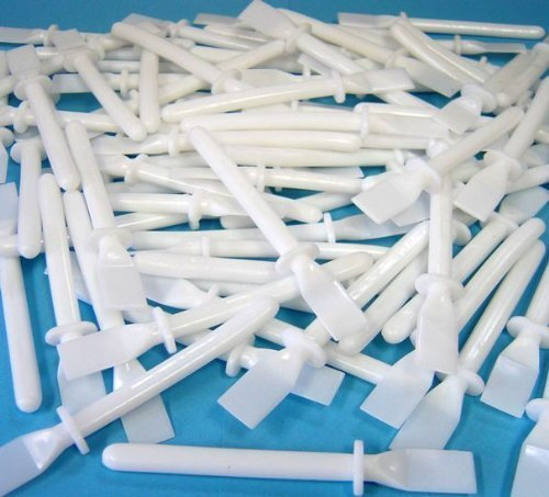Paquete de 30 espátulas para esparcir pegamento PVA de plástico blanco de 11 cm