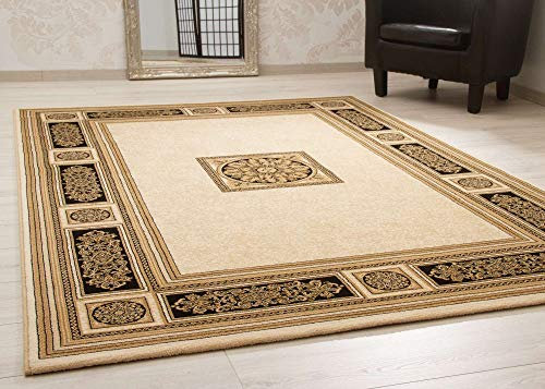 Steffensmeier Wohnzimmerteppich Classical Quality | Wohnzimmer | Beste Qualität | Orientalisch | Beige Gold Renaissance, Größe: 160x230 cm