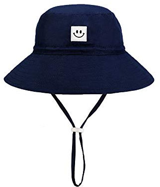HSYZZY Baby Sonnenhut Smiley-Muster Kleinkinder Fischerhut ​UV Schutz UPF 50+