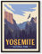 HerZii Prints Yosemite Nationalpark-Wandkunst- und Druck-Set, Natur-Vintage-Wandkunst, Bergreise-Dekor, Nationalpark-Poster (30,5 x 40,6 cm, ungerahmt)