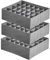 TLOXO Lot de 3 Organisateur de Tiroir Pliable Non-tissé,24 Grilles Organiseurs Boîtes de Rangement pour Chaussettes, Soutien-Gorge, Cravates, Ceinture (Gris clair)