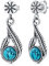Türkis Tropfen Ohrringe für Frauen Sterlingsilber Feder Ohrringe Western Schmuck