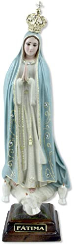 Proposte Religiose Statue Madonna von Fatima aus Kunstharz mit Augen aus Harz - 27 cm
