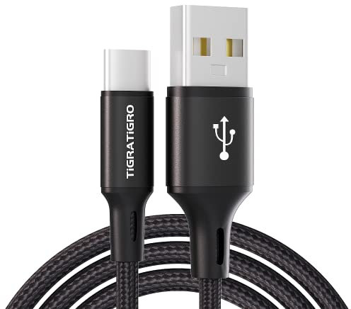 tigratigro Câble USB C, Cable USB Type C 3A Charge Rapide QC 3.0, Câble Chargeur USB C Nylon Tressé pour iPhone 15 Samsung GalaxyS24/S23/S22/S21/S20, Huawei, Xiaomi,OnePlus,Google (0.5M)