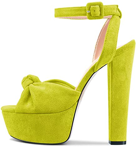 Castamere Mujer Alto High Chunky Ancho Plataforma Heel Abierta Punta Correa Tobillo Nudo Arco Sandalias