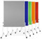 Master of Boards Moderationstafel Filz - Pinntafel für Projektarbeit und Meetings doppelseitig benutzbar- Mobiles Pinnboard mit Rollen - Höhe: 185 cm ausziehbar bis 200cm Breite 120cm - Farbe Orange