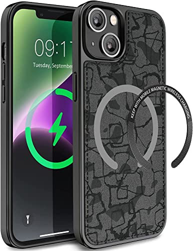 Cover MagSafe per iPhone 12 Pro Max Magnetica [Tutti gli Accessori MagSafe]Custodia Antiurto Pelle Case per Phone 12 Pro Max 6.7 Nero