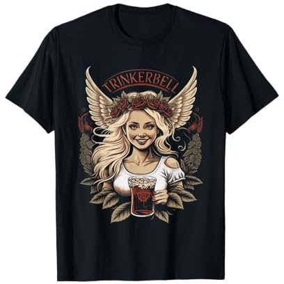 Prinzessin Trinkerbell Porträt Lustige Alkohol T-Shirt