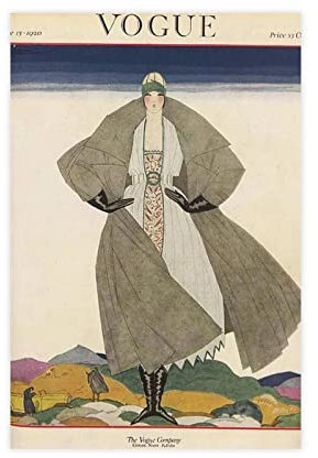Vogue Vintage Pop Art Poster Druck Juni 1920 Poster Leinwand Poster Wandkunst Dekor Druck Bild Gemälde für Wohnzimmer Schlafzimmer Dekoration ungerahmt 30 x 45 cm
