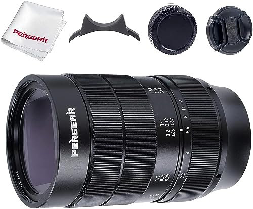PERGEAR 60mm F2.8 II Ultra-Makro-Objektiv mit 2-facher Vergrößerung, kompatibel mit spiegellosen Vollformat-L-Mount-Kameras T TL TL2 CL, DC-S5 DC-S1H DC-S1R DC-S1 DC-BS1H und FP FP-L