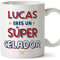 MUGFFINS Tazas Personalizadas para CELADOR hombre - En Español - Eres Súper - 11 oz / 330 ml - Regalo Personalizable original y divertido