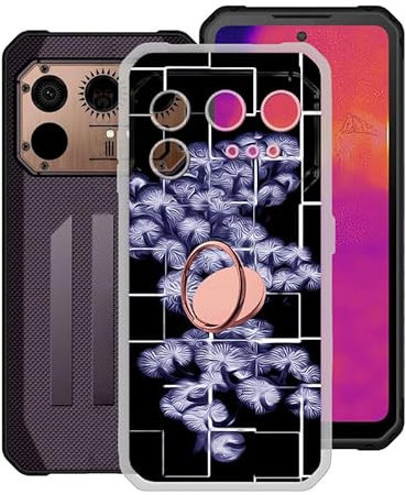 für IIIF150 Raptor Handyhülle, KJYFOANI Stoßfeste Case Silikon Schutzhülle mit 360° Drehbar Handy-Ringhalter, Transparent Kratzfeste Rückseite Hülle für IIIF150 Raptor (6.8) - XT19