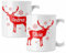 Coppia di tazze Natale Tazza Natalizia PERSONALIZZABILE con nome Renne natalizie Merry Christmas Mug 11 Oz Idea Regalo