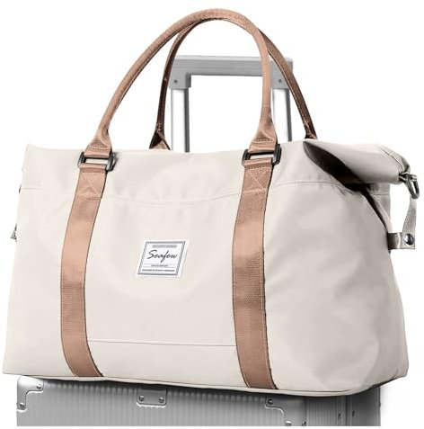 Reisetasche Damen Sporttasche 40x20x25 Ryanair Handgepäck Tasche Weekender Bag Schwimmtasche Wasserdicht Travel Duffle Bag Fitnesstasche Trainingstasche für Reise Gym