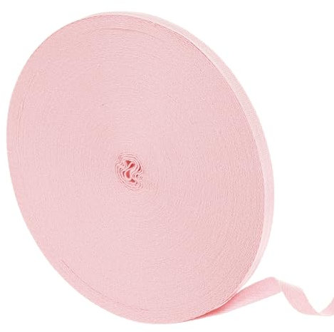 QUARKZMAN 50 Meter Baumwollköperband, 10mm Fischgrätenmuster Webband Schrägband zum Nähen von Kleidung, DIY-Basteln (Lila Pink)