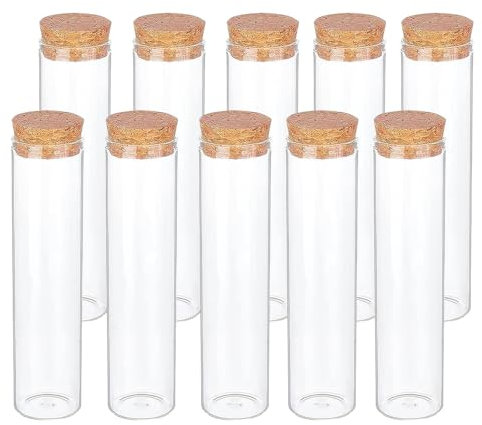 LATRAT 10 pcs 60ml Gewürzgläser mit Korken Für Labor, Gastgeschenke, Süßigkeiten