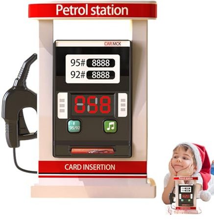 Youding Giocattolo Pompa Benzina Giocattolo Automatico della Pompa Carburante da 1,57 Pollici | Giocattolo Stazione Servizio ABS | Regalo Natale Bambini Pompa Benzina apprendimento educativo