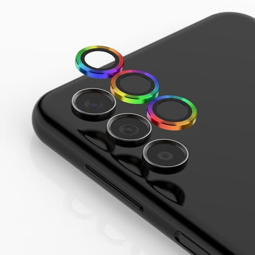 JEHOO 6 Stück Militärschutz Kamera Schutz für Samsung Galaxy A54 Kameraschutz, 2 Packungen[Präzise Positionierung][Einfache Installation][Kratzfest], Samsung A54 Kameraschutz (Bunt)