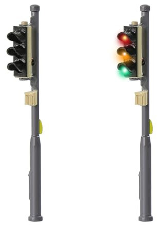 Evemodel 2 Stück Spur H0 1:87 grün rot Modell Verkehrsampel Signal Fahrzeug BAU Beleuchtung Lampe