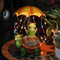Syfunlv Decorazione solare per giardino con rana da esterno, divertente statua di rana, decorazione da giardino con rana, decorazione solare per giardino con rana, lampada decorativa da giardino.