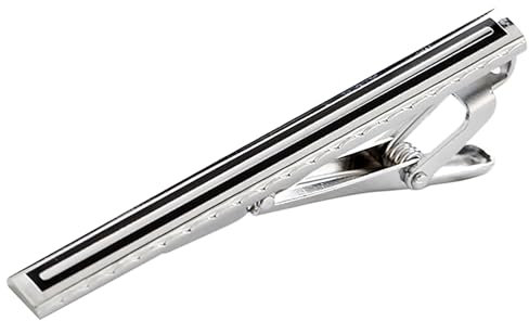 Gleamart Pince à cravate argentée pour homme - Pince à cravate personnalisée, Cuivre