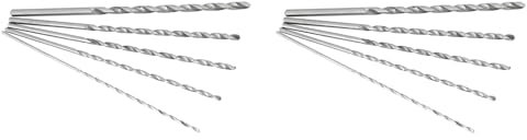 Juego de Brocas Extralargas de Acero de Alta Velocidad de 10 Piezas, 5 Tamaños de Diámetro 2 Mm/3 Mm/3,5 Mm/4 Mm/5 Mm de Longitud 150 Mm ~ 160 Mm Brocas de Acero de Alta