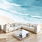 Azul Fotomural olas de la playa del océano Fotomural Pared, 250x175 cm Papel Pintado 3D, Fotomurales Decoración de Comedores Moderna Lana Sala Cuarto Salón
