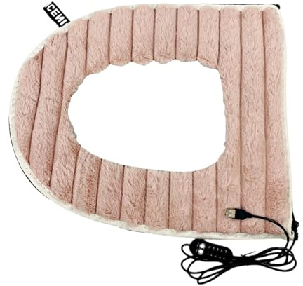 Heated Toilet Seat Cover, Temperature Adjustable Toilet Seat Pad, USB Powered Toilet Seat Warmer, Toilet Seat Warmer For Bathroom, Heated Toilet Seat Pad, Comfortable Toilet Seat Cover