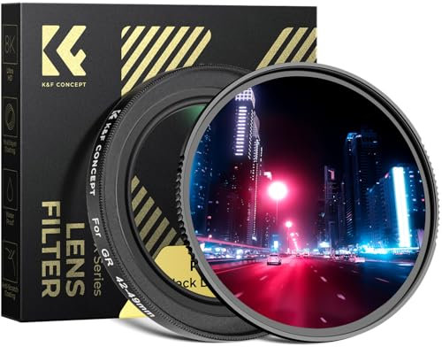 K&F Concept UV Filter 1/4 Black Diffusion Filter Set compatible with Ricoh GR II, GR III, GR IIIx, GR IIIx HDF and Diary Edition, Street Edition (Nano-X Series)