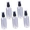 FRCOLOR 5 Pcs 50ml Empty Refillable Spray Bottle Set Small Plastic Makeup and Water Container with Black Pump for Travel Skincare and Home Use Transparent