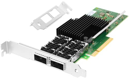 Euqvos PCIe Ethernet-Netzwerkkarte für Intel XL710-QDA2 XL710-BM2 Chipsatz PCIe 3.0 x8 40 GB Dual Port QSFP+ LAN-Karte, kompatibel mit Windows Server/Windows/Linux/VMware/ESX