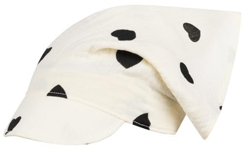 Kopftuch Mütze Schirmmütze Mädchen Sommer Baumwolle Musselin, Bekleidungsgröße: 50-52, Farbe: Gelb-Schwarz