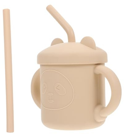 HEMOTON Vaso De Con Pajita Para Niño Niña Copa De Aprendizaje Forma De Oso Taza Para y Resistente Para Bebés y Niño Niña Pequeños