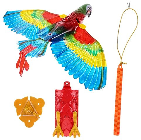 VICASKY 1 Satz Elektrisches Vogel-katzenspielzeug Lustiges Katzenspielzeug Fliegendes Papageien-katzenspielzeug Rotierendes Kätzchenspielzeug Elektrisches Flugspielzeug Mauskatze Plastik