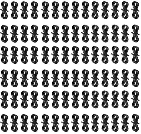 YRTUOP Dachrinnen-Clips – Lampenaufhänger Haken S-Form | Dachrinnen-Lichterketten-Clips Set mit 120 Stück Außenlampenaufhänger für Urlaub Party Dekoration