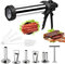 1.5LB Jerky Maker Gun Set with 6 Stainless Steel Nozzles and Cleaning Brush, Jerky Gun for Ground Meat ,Sausage Stuffer,Professional Meat Stuffer Kit