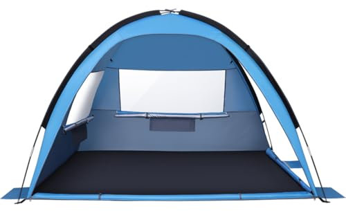 VICASKY Folding Tent Family Beach Camping Sunshade Travel Shelter 200x145x130cm Upf 50 190t Polyester