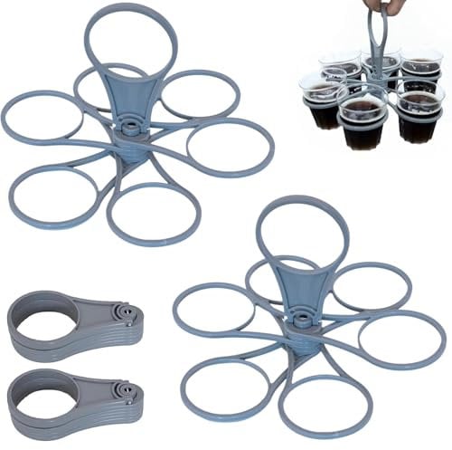 2 Pack All Inclusive Drinks Carrier, Drinks Holder Holiday, Drinks Carrier Tray Holiday Foldable, Foldable Cup Holder, 26 * 16.5 cm (10.2 * 6.5 inches), Ideal for Festivals, Sports, and Parties