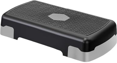 Aerobic-Stepper – Fitness-Deck, Heimtrainer | 20,3 cm, 15,2 cm, 10,2 cm Höhe, Riser-Block für Step-Workout-Routinen, leichtes Stepper Board für Balance-Übungen, Sprungtraining, Beinkraftaufbau
