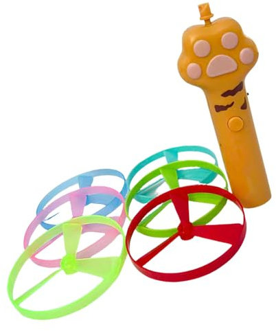 Automatische fliegende Untertasse, Spielzeug für Haustierkatzen, neckend mit USB-Ladedesign und Leuchten, für Indoor-Unterhaltung, Übung, elektrische fliegende Untertasse, Haustier-Teaser