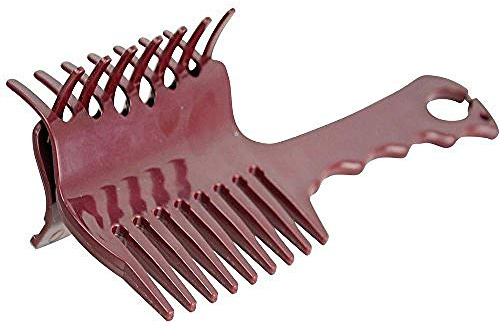 Hyshine Perfect Neat Plaits Plaiting Comb - Horse Pony Grooming Showing-Burgundy
