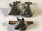 Wolf Head A66 auf ein Paar Manschettenknöpfe mit einer Krawattennadel Set Feines Englisches Moderne Zinn geschrieben von uns Geschenke für alle 2016 von Derbyshire UK