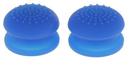 2 x Gamepad Analogico Sollevato Antiscivolo Manopole Pollice Stick Manopole per Joystick Cover per PS4, PS3, Xbox 360, Xbox One Controller (blu)