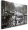 Feeby. Wandbild - 1 Teilig - 30x40 cm, Leinwand Bild Leinwandbilder Bilder Wandbilder Kunstdruck, FAHRRÄDER, AMSTERDAM, SCHWARZ