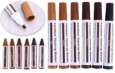OUNONA 12 en 1 Meubles en Bois éraflure réparation retouche Peinture stylos Crayons usés Outil de Dissimulation d'outils