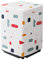 VOSAREA Funda para lavadora vertical impermeable con cremallera antisalpicaduras y antisol 57,5 x 56 x 87 cm