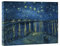 Wieco Art Van Gogh, pintura al óleo clásica con diseño de noche estrellada sobre el Ródano, reproducción grande y moderna, lienzo enmarcado para pared, imágenes de paisaje marino, obra de arte giclée