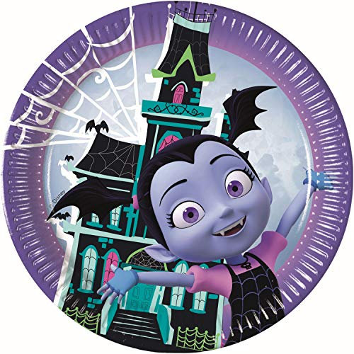 Pack of 8 x 23cm Paper Plates - Vampirina Birthday Party