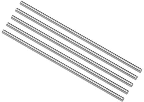 sourcing map 5St Rundstange Stahl, 3mm HSS Drehmeißel, für Wellengetriebe Drehmaschinen Bohrmaschine Miniaturachse, Zylinderstift DIY Werkzeug 100mm Lang
