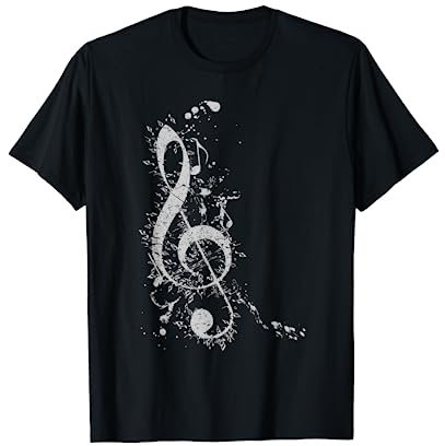 Notenschlüssel T-Shirt - Violinschlüssel Musik Musiker T-Shirt